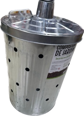 Cubo Incinerador Galvanizado Jard�n 100 litros